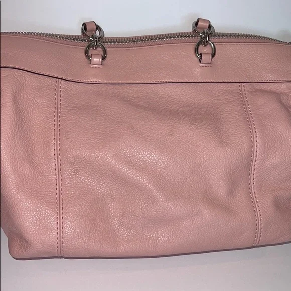 COACH EDIE SATCHEL  PINK BLUSH PEBBLED LEATHER - Picture 6 of 11